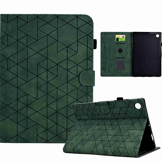 For Samsung Galaxy Tab A9 Rhombus TPU Smart Leather Tablet Case(Green) - Galaxy Tab A9 by buy2fix | Online Shopping UK | buy2fix