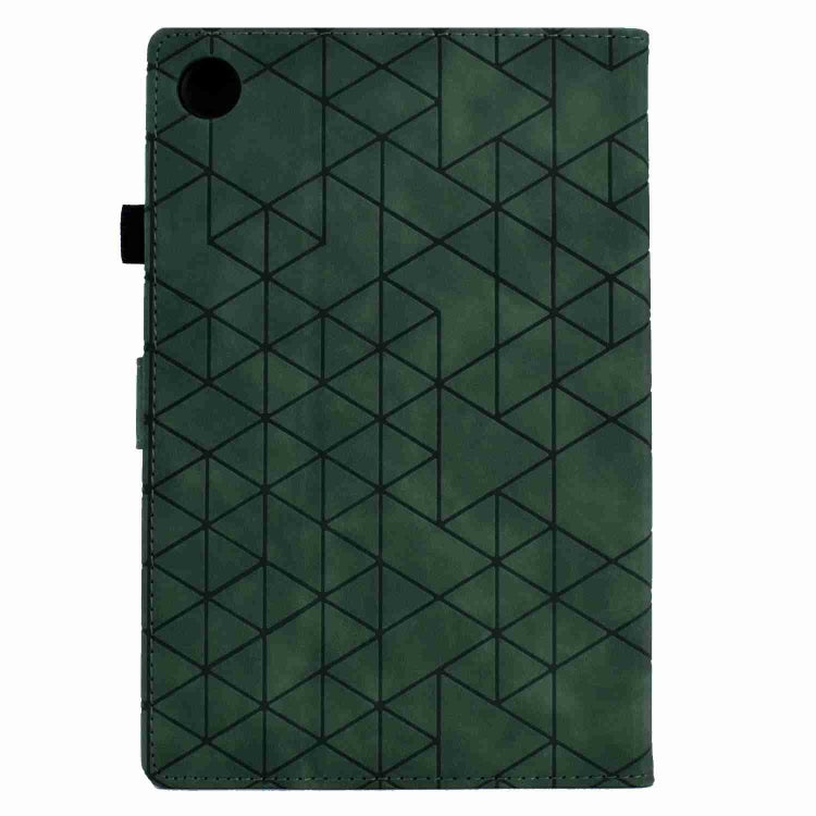 For Samsung Galaxy Tab A11 / A9 Rhombus TPU Smart Leather Tablet Case(Green) by buy2fix