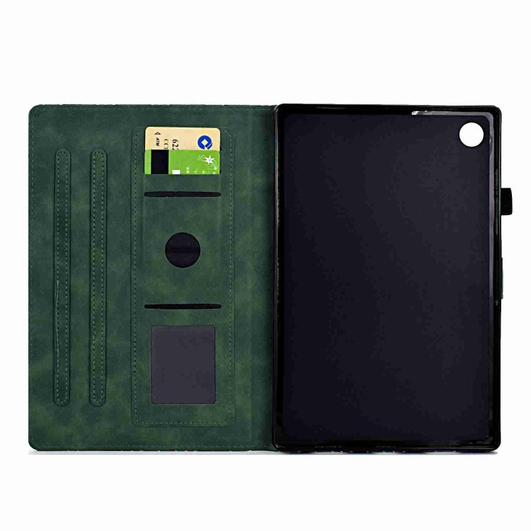 For Samsung Galaxy Tab A11 / A9 Rhombus TPU Smart Leather Tablet Case(Green) by buy2fix