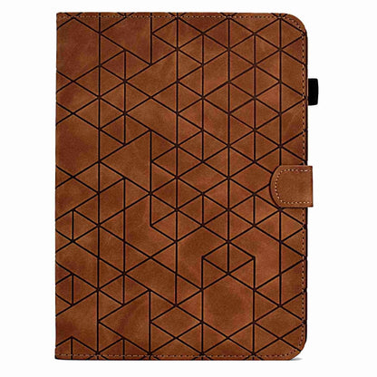 For Samsung Galaxy Tab A11 / A9 Rhombus TPU Smart Leather Tablet Case(Brown) by buy2fix