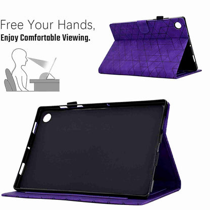 For Samsung Galaxy Tab A11+ / A9+ Rhombus TPU Smart Leather Tablet Case(Purple) by buy2fix