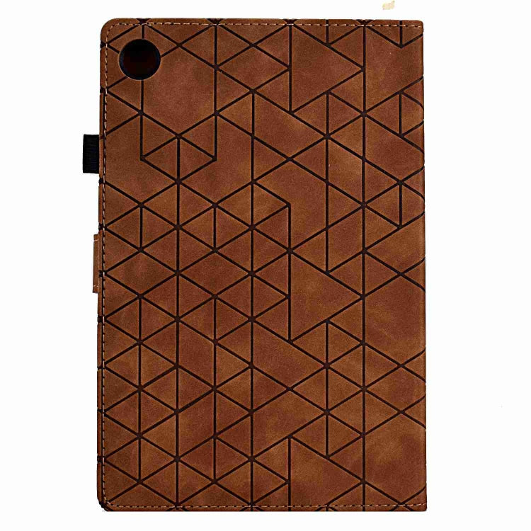 For Samsung Galaxy Tab A11+ / A9+ Rhombus TPU Smart Leather Tablet Case(Brown) by buy2fix