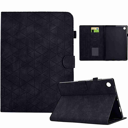 For Samsung Galaxy Tab A11+ / A9+ Rhombus TPU Smart Leather Tablet Case(Black) by buy2fix