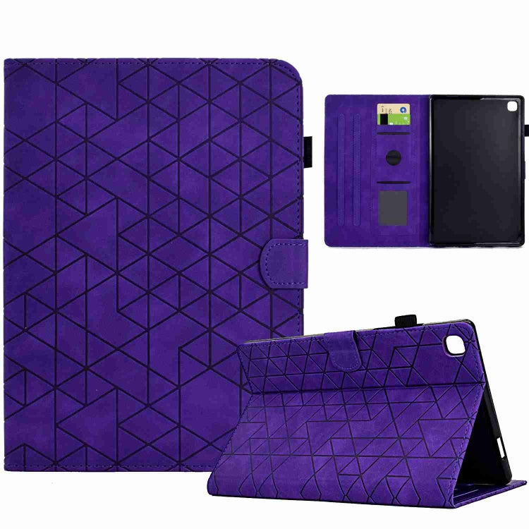 For Samsung Galaxy Tab S6 Lite P610 Rhombus TPU Smart Leather Tablet Case(Purple) by buy2fix