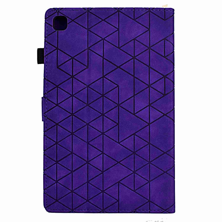 For Samsung Galaxy Tab S6 Lite P610 Rhombus TPU Smart Leather Tablet Case(Purple) by buy2fix