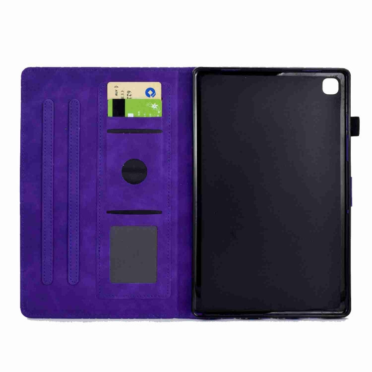 For Samsung Galaxy Tab S6 Lite P610 Rhombus TPU Smart Leather Tablet Case(Purple) by buy2fix
