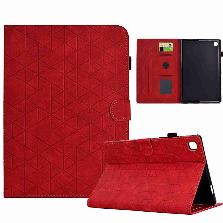 For Samsung Galaxy Tab S6 Lite P610 Rhombus TPU Smart Leather Tablet Case(Red) by buy2fix