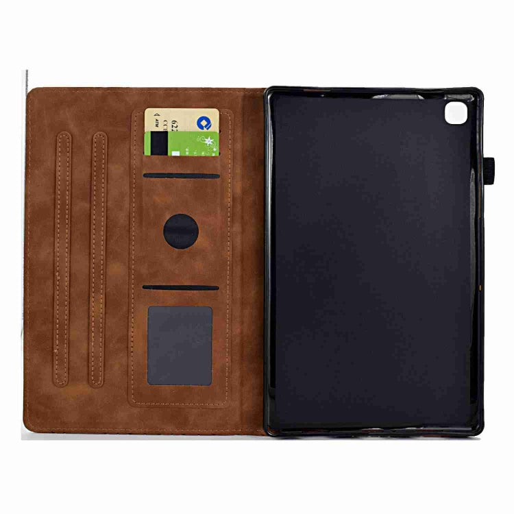 For Samsung Galaxy Tab S6 Lite P610 Rhombus TPU Smart Leather Tablet Case(Brown) by buy2fix