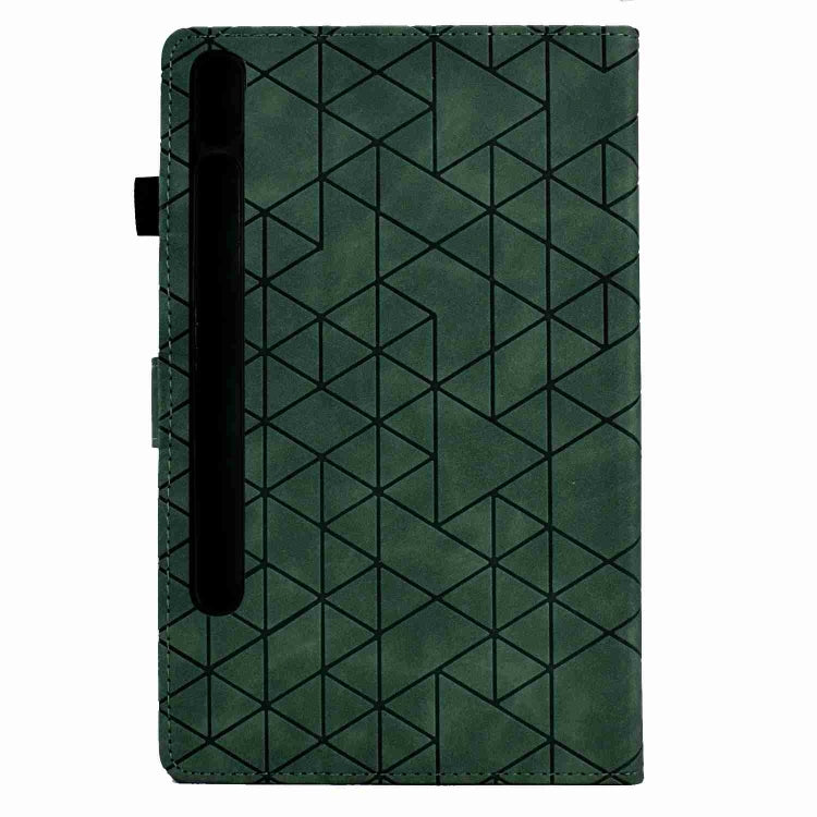 For Samsung Galaxy Tab S7 / S8 Rhombus TPU Smart Leather Tablet Case(Green) by buy2fix