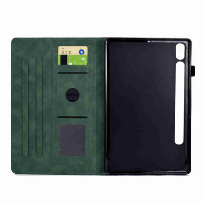 For Samsung Galaxy Tab S7 / S8 Rhombus TPU Smart Leather Tablet Case(Green) by buy2fix