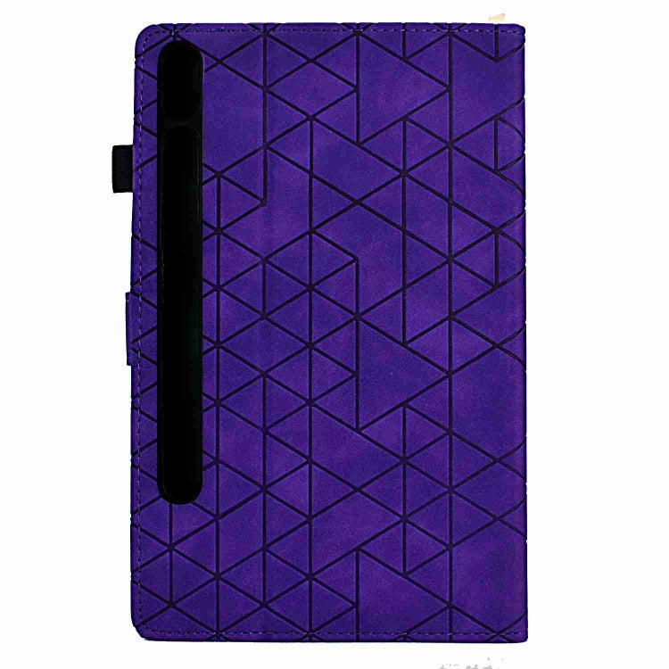 For Samsung Galaxy Tab S7 / S8 Rhombus TPU Smart Leather Tablet Case(Purple) by buy2fix
