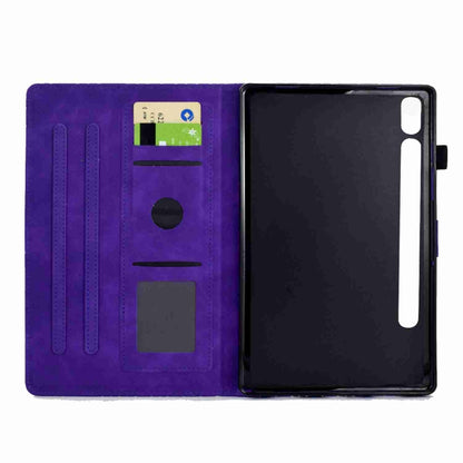 For Samsung Galaxy Tab S7 / S8 Rhombus TPU Smart Leather Tablet Case(Purple) by buy2fix