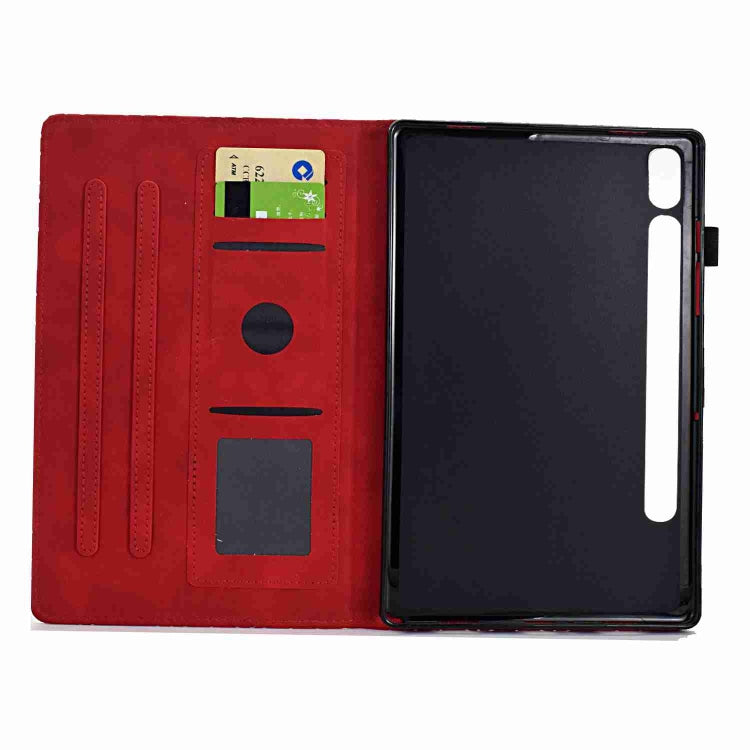 For Samsung Galaxy Tab S7 / S8 Rhombus TPU Smart Leather Tablet Case(Red) by buy2fix