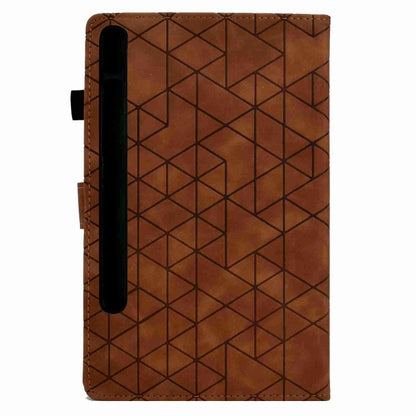 For Samsung Galaxy Tab S7 / S8 Rhombus TPU Smart Leather Tablet Case(Brown) by buy2fix
