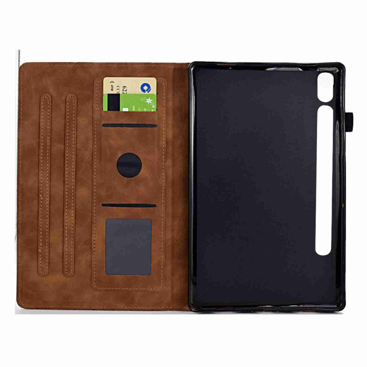 For Samsung Galaxy Tab S7 / S8 Rhombus TPU Smart Leather Tablet Case(Brown) by buy2fix