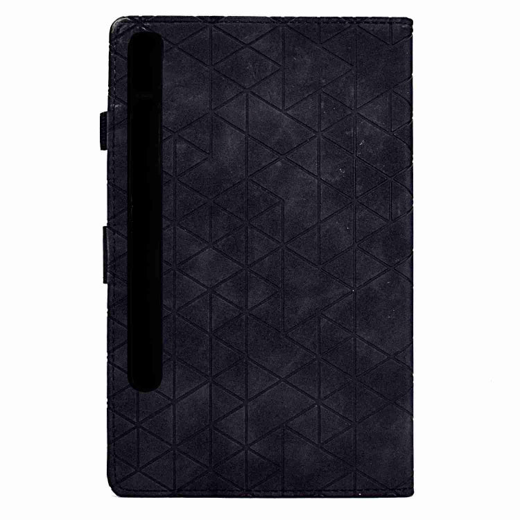 For Samsung Galaxy Tab S7 / S8 Rhombus TPU Smart Leather Tablet Case(Black) by buy2fix