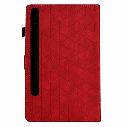 For Samsung Galaxy Tab S9 Rhombus TPU Smart Leather Tablet Case(Red) - Galaxy Tab S9 Cases by buy2fix | Online Shopping UK | buy2fix