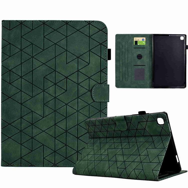 For Samsung Galaxy Tab A7 10.4 2020 T500 Rhombus TPU Smart Leather Tablet Case(Green) by buy2fix