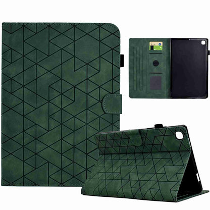 For Samsung Galaxy Tab A7 10.4 2020 T500 Rhombus TPU Smart Leather Tablet Case(Green) by buy2fix