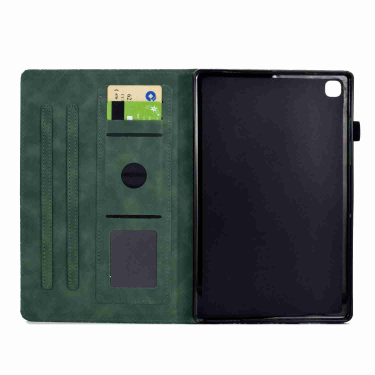 For Samsung Galaxy Tab A7 10.4 2020 T500 Rhombus TPU Smart Leather Tablet Case(Green) by buy2fix