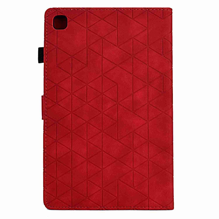 For Samsung Galaxy Tab A7 10.4 2020 T500 Rhombus TPU Smart Leather Tablet Case(Red) by buy2fix