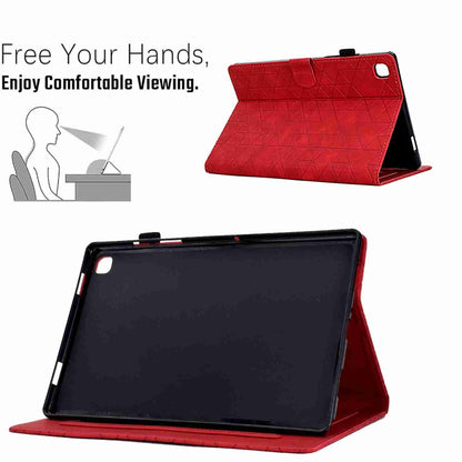 For Samsung Galaxy Tab A7 10.4 2020 T500 Rhombus TPU Smart Leather Tablet Case(Red) by buy2fix