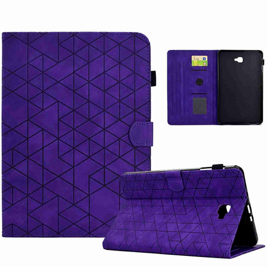 For Samsung Galaxy Tab A 10.1 T580 Rhombus TPU Smart Leather Tablet Case(Purple) by buy2fix