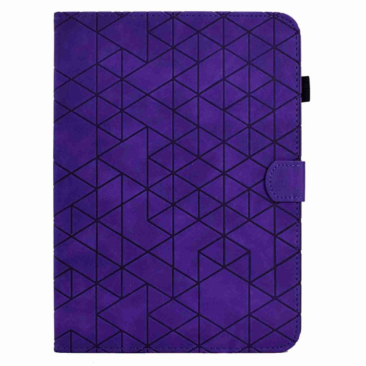 For Samsung Galaxy Tab A 10.1 T580 Rhombus TPU Smart Leather Tablet Case(Purple) by buy2fix