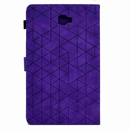 For Samsung Galaxy Tab A 10.1 T580 Rhombus TPU Smart Leather Tablet Case(Purple) by buy2fix