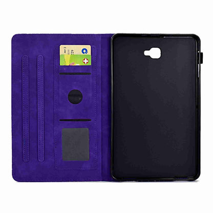 For Samsung Galaxy Tab A 10.1 T580 Rhombus TPU Smart Leather Tablet Case(Purple) by buy2fix