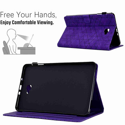 For Samsung Galaxy Tab A 10.1 T580 Rhombus TPU Smart Leather Tablet Case(Purple) by buy2fix