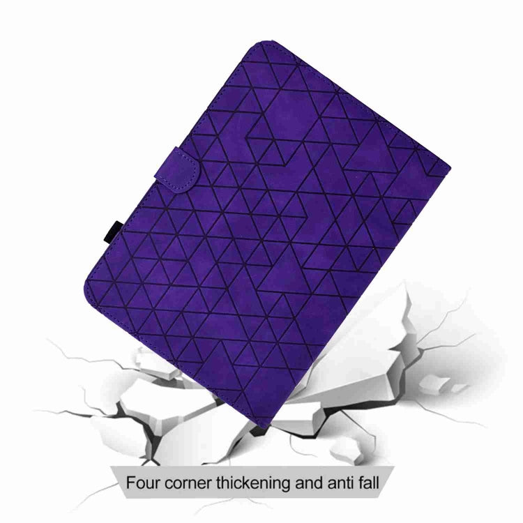 For Samsung Galaxy Tab A 10.1 T580 Rhombus TPU Smart Leather Tablet Case(Purple) by buy2fix