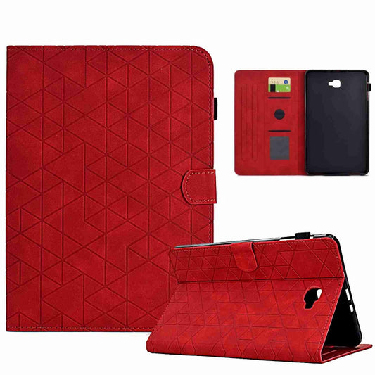 For Samsung Galaxy Tab A 10.1 T580 Rhombus TPU Smart Leather Tablet Case(Red) by buy2fix