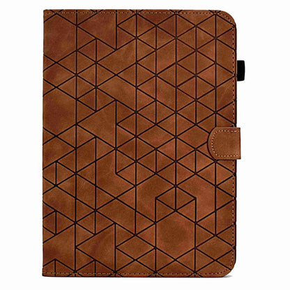 For Samsung Galaxy Tab A 10.1 T580 Rhombus TPU Smart Leather Tablet Case(Brown) by buy2fix