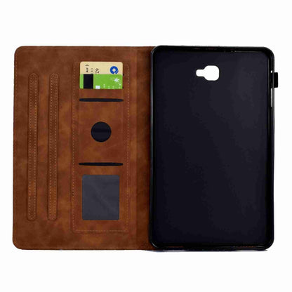 For Samsung Galaxy Tab A 10.1 T580 Rhombus TPU Smart Leather Tablet Case(Brown) by buy2fix