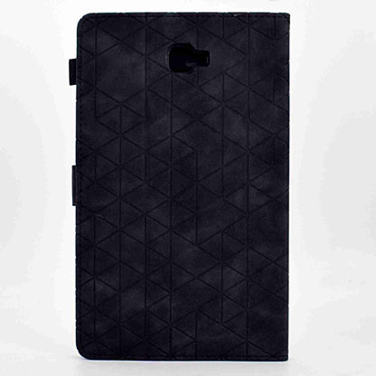 For Samsung Galaxy Tab A 10.1 T580 Rhombus TPU Smart Leather Tablet Case(Black) by buy2fix