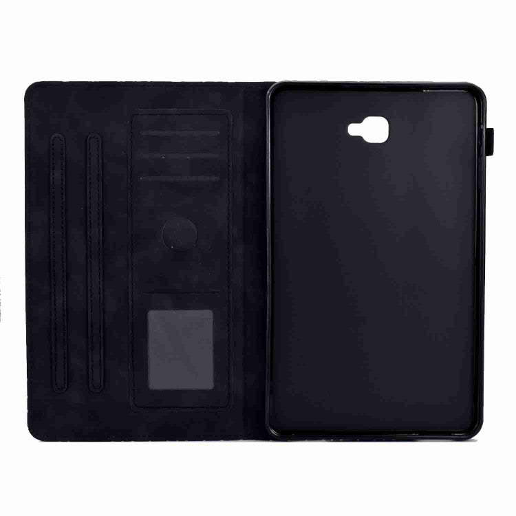 For Samsung Galaxy Tab A 10.1 T580 Rhombus TPU Smart Leather Tablet Case(Black) by buy2fix