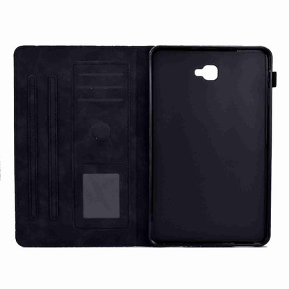 For Samsung Galaxy Tab A 10.1 T580 Rhombus TPU Smart Leather Tablet Case(Black) by buy2fix