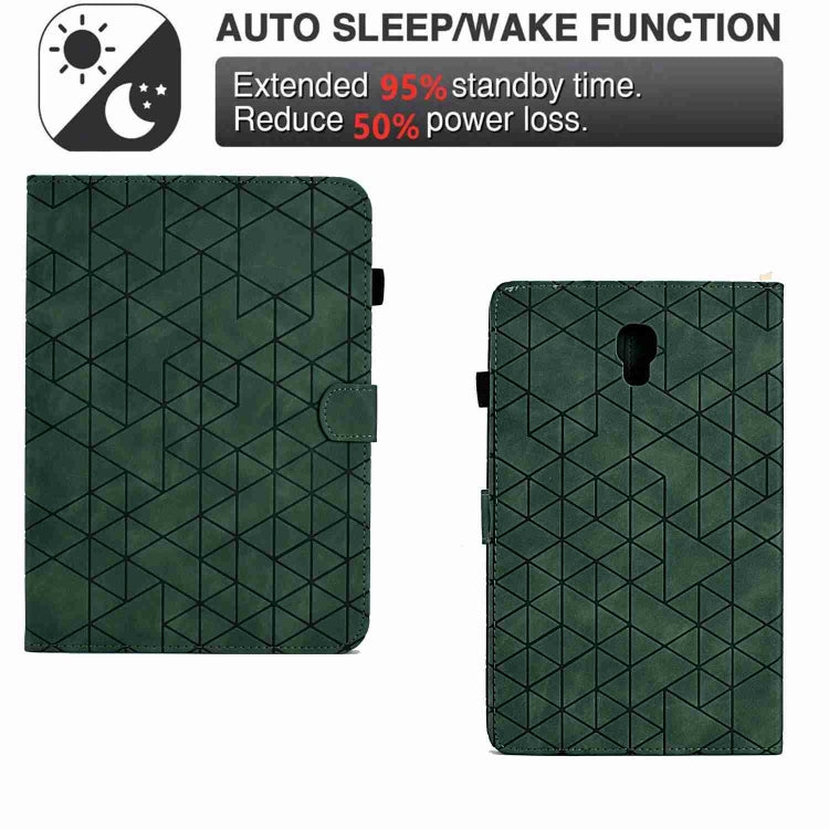 For Samsung Galaxy Tab A 10.5 T590 Rhombus TPU Smart Leather Tablet Case(Green) by buy2fix
