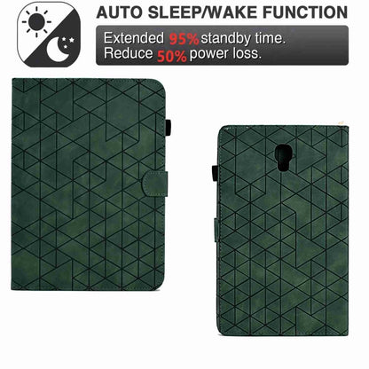 For Samsung Galaxy Tab A 10.5 T590 Rhombus TPU Smart Leather Tablet Case(Green) by buy2fix