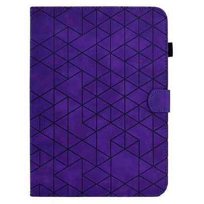 For Samsung Galaxy Tab A 10.5 T590 Rhombus TPU Smart Leather Tablet Case(Purple) by buy2fix