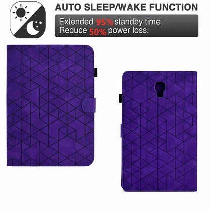 For Samsung Galaxy Tab A 10.5 T590 Rhombus TPU Smart Leather Tablet Case(Purple) by buy2fix