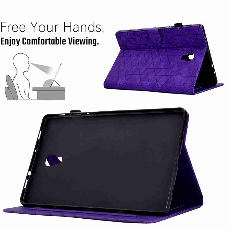 For Samsung Galaxy Tab A 10.5 T590 Rhombus TPU Smart Leather Tablet Case(Purple) by buy2fix