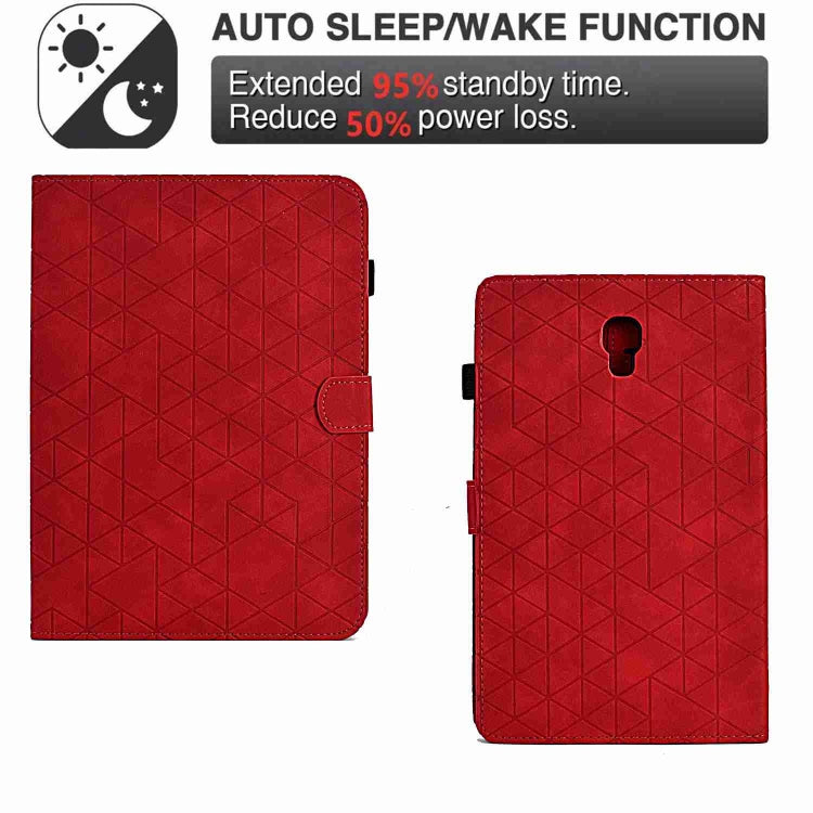 For Samsung Galaxy Tab A 10.5 T590 Rhombus TPU Smart Leather Tablet Case(Red) by buy2fix