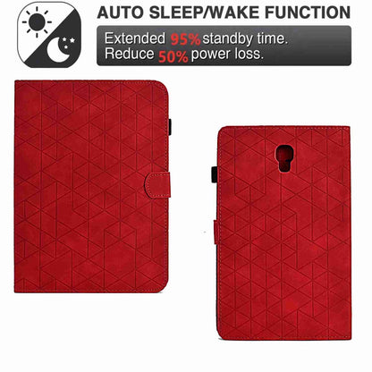 For Samsung Galaxy Tab A 10.5 T590 Rhombus TPU Smart Leather Tablet Case(Red) by buy2fix
