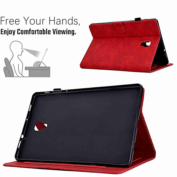For Samsung Galaxy Tab A 10.5 T590 Rhombus TPU Smart Leather Tablet Case(Red) by buy2fix