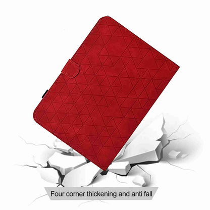 For Samsung Galaxy Tab A 10.5 T590 Rhombus TPU Smart Leather Tablet Case(Red) by buy2fix