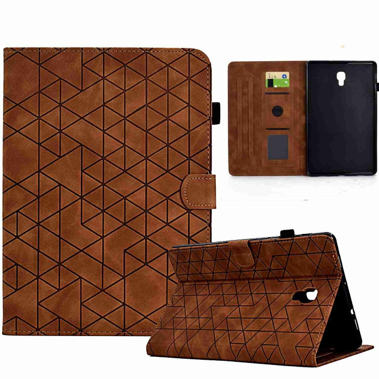 For Samsung Galaxy Tab A 10.5 T590 Rhombus TPU Smart Leather Tablet Case(Brown) by buy2fix