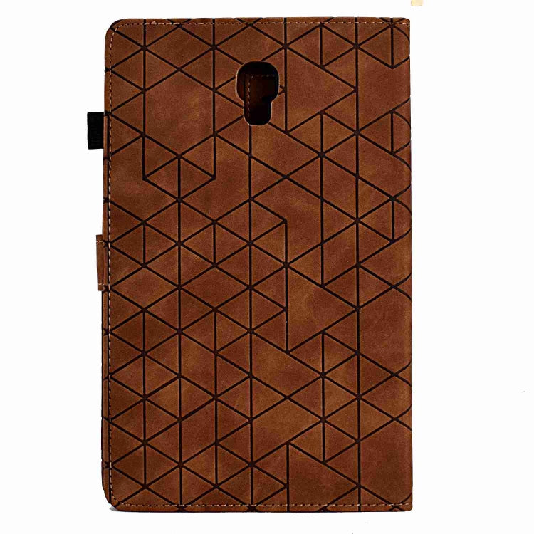 For Samsung Galaxy Tab A 10.5 T590 Rhombus TPU Smart Leather Tablet Case(Brown) by buy2fix