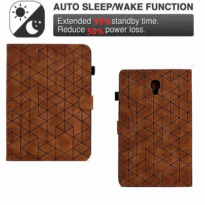 For Samsung Galaxy Tab A 10.5 T590 Rhombus TPU Smart Leather Tablet Case(Brown) by buy2fix